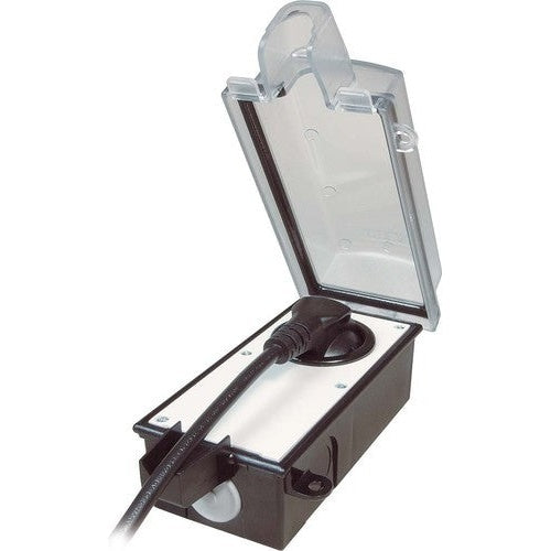 BACHMANN Aussensteckd.m.Vorh.schl. 924.3491 abschliessbar für SCHUKO-Winkelst. 924.3491 (9.243.491) afbeelding 1