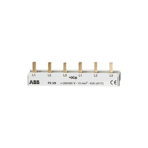 ABB 3-Phasen-Sammelschiene PS3/6 pro M compact 6 Module geschlossen PS3/6 (2CDL231001R1006) afbeelding 1