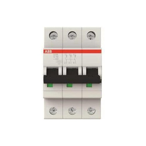 ABB Sicherungsautomat 10A S203-C10 pro M comp. 3pol.6kA f.Leitungssch. S203-C10 (2CDS253001R0104) afbeelding 1