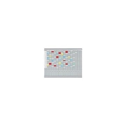 FRANKEN T-Kartentafel Universal Planer (B)1.003 x (H)783 mm Rahmen: Kunststoff, hellgrau, 16 Träger à 35 Schlitze, - 1 Stück (PV1015) afbeelding 1