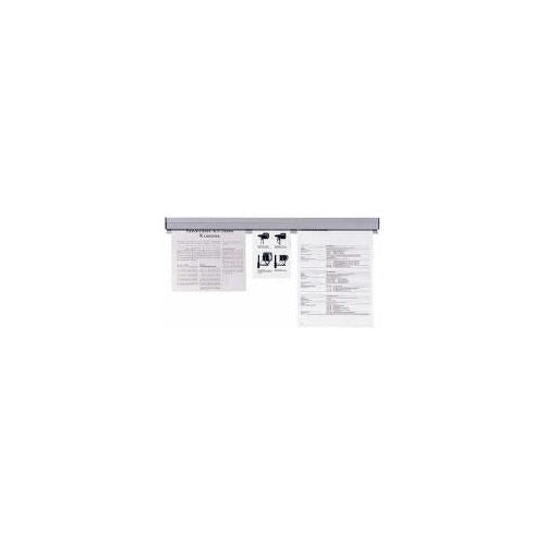 FRANKEN Papierklemmschiene, selbstklebend, Länge: 580 mm Kunststoff, beliebig erweiterbar, Wandmontage mit Schrauben (PKS58) - 4016946186407 - image 1