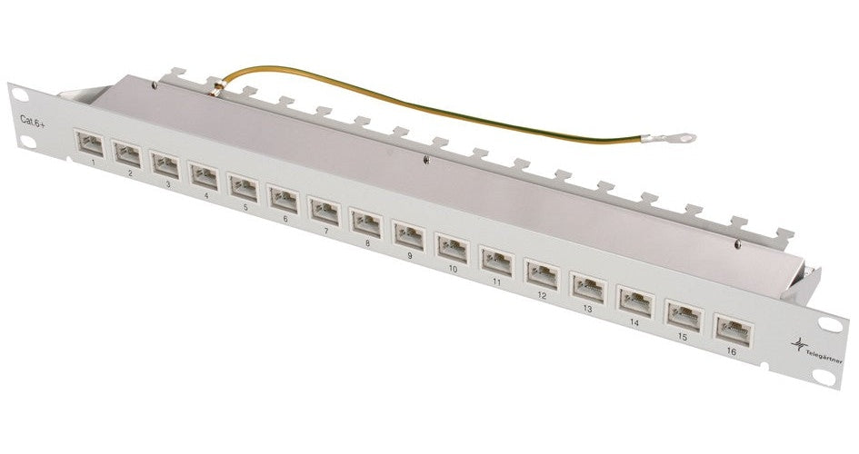 Telegärtner MPP24-HS K - Patch Panel - CAT 6a - STP - RJ-45 X 24 - Schwarz - 1U - 48,3 cm (19") (J02023S0050) afbeelding 1
