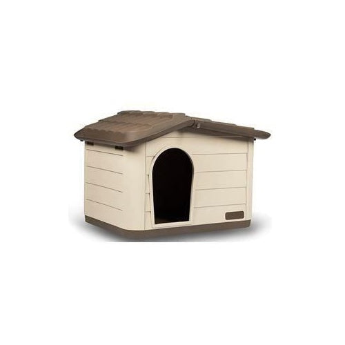KERBL - Maison extérieure pour chats - L 60 cm x l 51 cm x H 41 cm -Mocca et marron- Plastique afbeelding 1