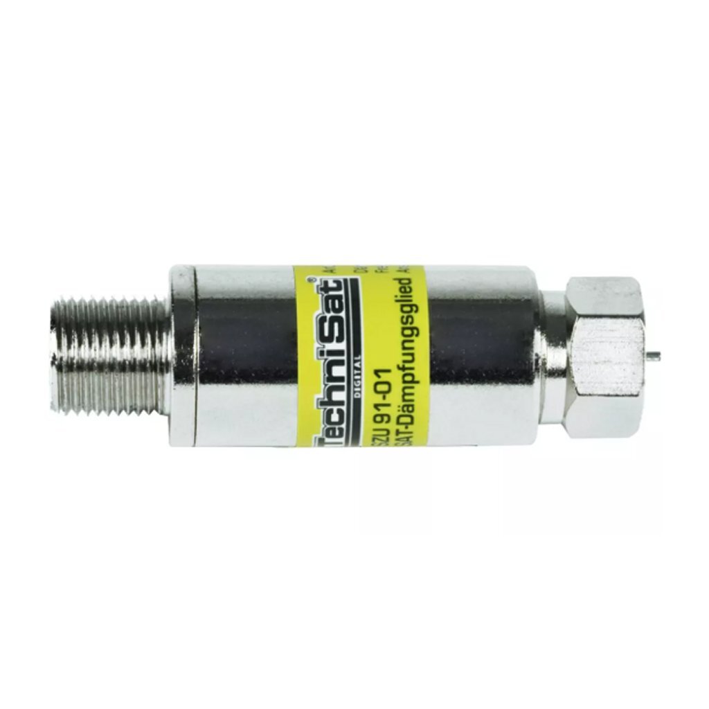 Technisat Coaxial Attenuator 10 dB - RF F-Connector for Cable TV