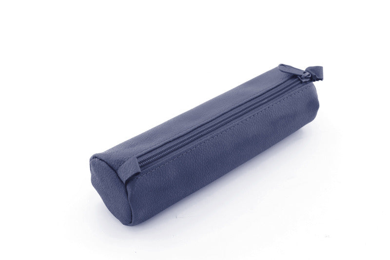 Juscha Alassio Pencil Case Genuine Leather Blue 21x6 cm JU-43139 21x6cm