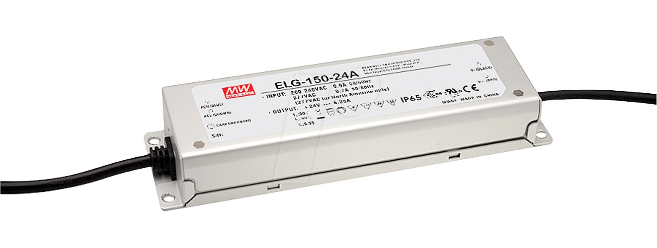 MEAN WELL ELG-150-24A-3Y - 150 W - IP20 - 100 - 305 V - 24 V - 63 mm - 219 mm (ELG-150-24A-3Y) afbeelding 1