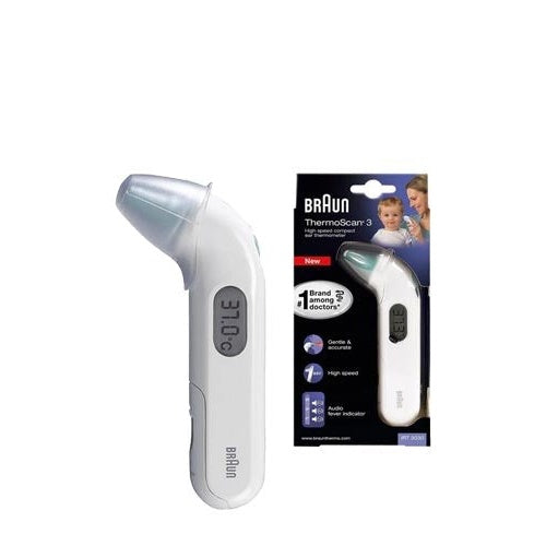 Braun Infrarot Fieberthermometer ThermoScan® 3 (IRT3030WE) afbeelding 1