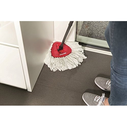 Vileda EasyWring & Clean Wischsystem - Set bestehend aus einem hochwertigen Microfaser Mop mit Teleskopstiel und Rotationseimer mit Powerschleuder (140825) afbeelding 3