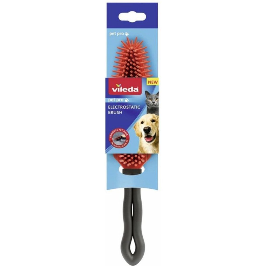 Vileda PetPro Electrostatic Brush Black/Red/Rubber