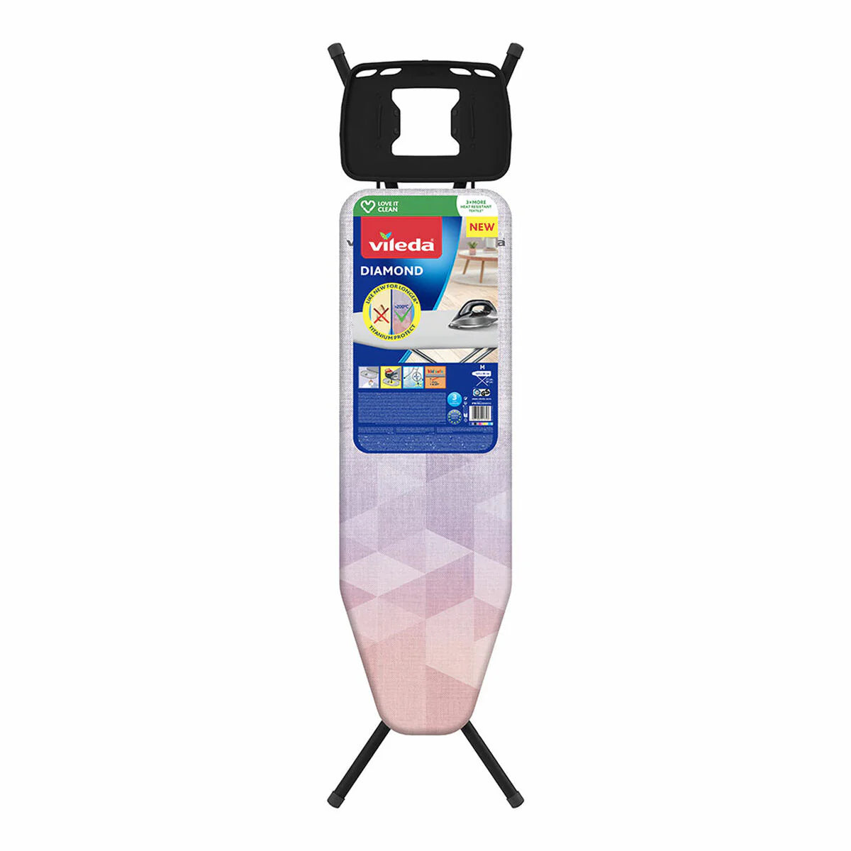 Vileda Ironing Board Diamond S 114 x 33 cm Height Adjustable