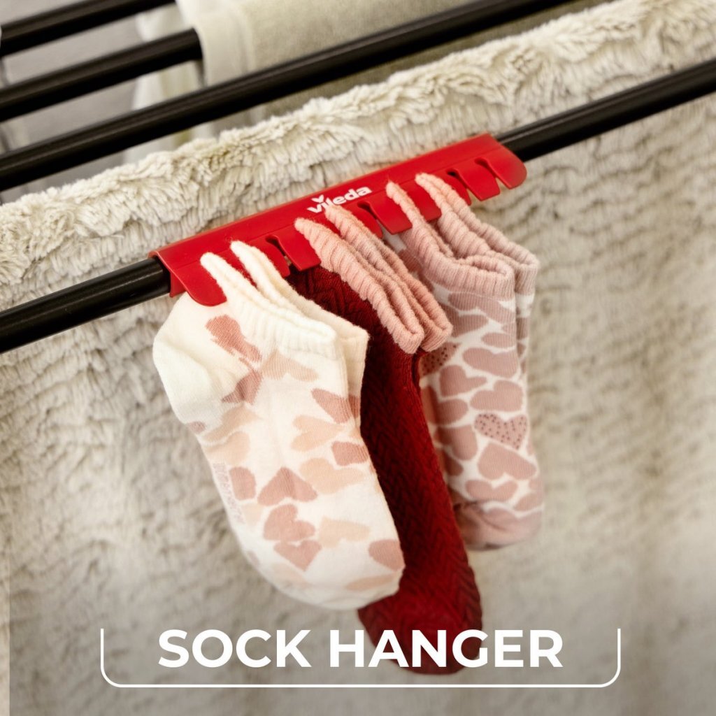 Vileda Infinity Flex Ultimate Drying Rack 30 m Black/Red