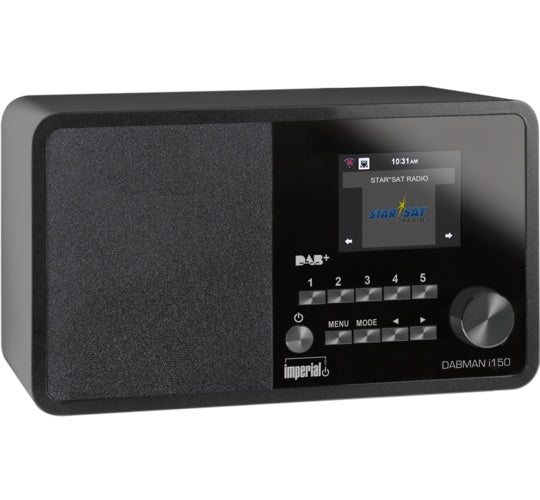 Imperial DABMAN i150. Radiotyp: Tragbar, Unterstützte Bänder: DAB,DAB+,FM, Digitales UKW-Radio: 87.5 - 108 MHz. RMS-Leistung: 20 W. Subwoofer-Treiberdurchmesser (imperial): 7,62 cm (3" ). Display-Typ: TFT, Bildschirmdiagonale: 7,11 cm (2.8" afbeelding 1