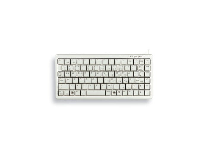 Cherry Slim Line G84-4100 - Tastatur - USB - 86 Tasten - Hellgrau - Deutsch (G84-4100LCMDE-0) afbeelding 1