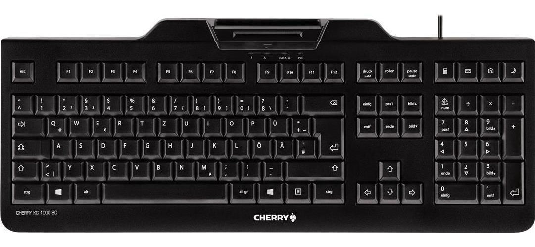 CHERRY KC 1000 SC - Tastatur - USB - GB - Schwarz afbeelding 1