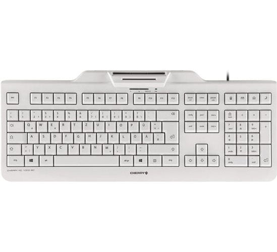 Cherry KC 1000 SC WHITE-GREY KEYBOARD USB UK EN (JK-A0100GB-0) afbeelding 1