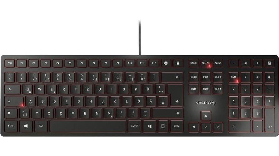 CHERRY KC 6000 SLIM - Tastatur - USB - Gesamtnordisch - Schlüsselschalter: CHERRY SX - Schwarz (JK-1600PN-2) afbeelding 1