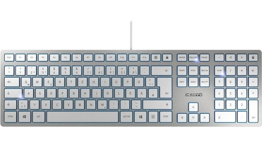 CHERRY KC 6000 slim - Tastatur - USB - Deutschland - Silber (JK-1600DE-1) afbeelding 1