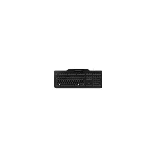 CHERRY SECURE BOARD 1.0 - Tastatur - mit NFC, Smart Card reader (CCID) - USB - Deutschland - Schlüsselschalter: CHERRY LPK - Schwarz afbeelding 1