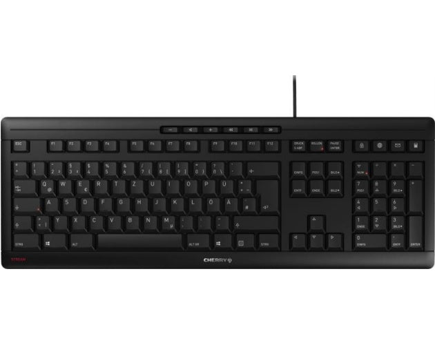 CHERRY STREAM JK-8500 - Tastatur - USB - Schweizer - Schlüsselschalter: CHERRY SX - Schwarz afbeelding 1