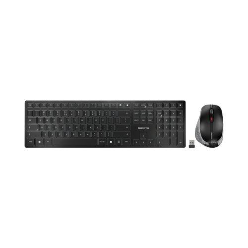 CHERRY DW 9500 SLIM - Tastatur-und-Maus-Set - kabellos - 2,4 GHz, Bluetooth 4,0 - US mit Euro-Symbol - Tastenschalter: CHERRY SX - Grau, Schwarz - plastikfreie Verpackung (JD-9500EU-2) afbeelding 1