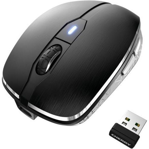 CHERRY MW 8C ADVANCED - Maus - ergonomisch - optisch - 6 Tasten - kabellos - 2.4 GHz, Bluetooth 4.0 - kabelloser Empfänger (USB) - Schwarz afbeelding 1