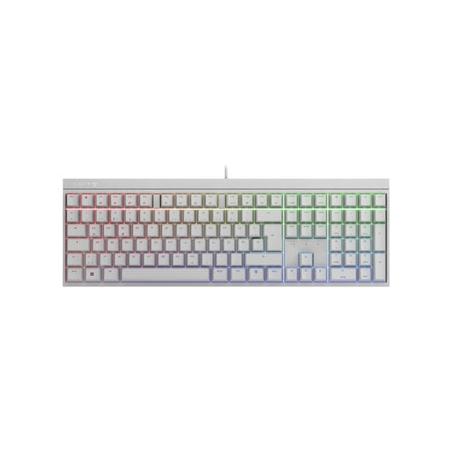 CHERRY MX 2,0S - Tastatur - Hintergrundbeleuchtung - USB - QWERTZ - Deutsch - Tastenschalter: CHERRY MX Brown - weiß (G80-3821LXADE-0) afbeelding 1