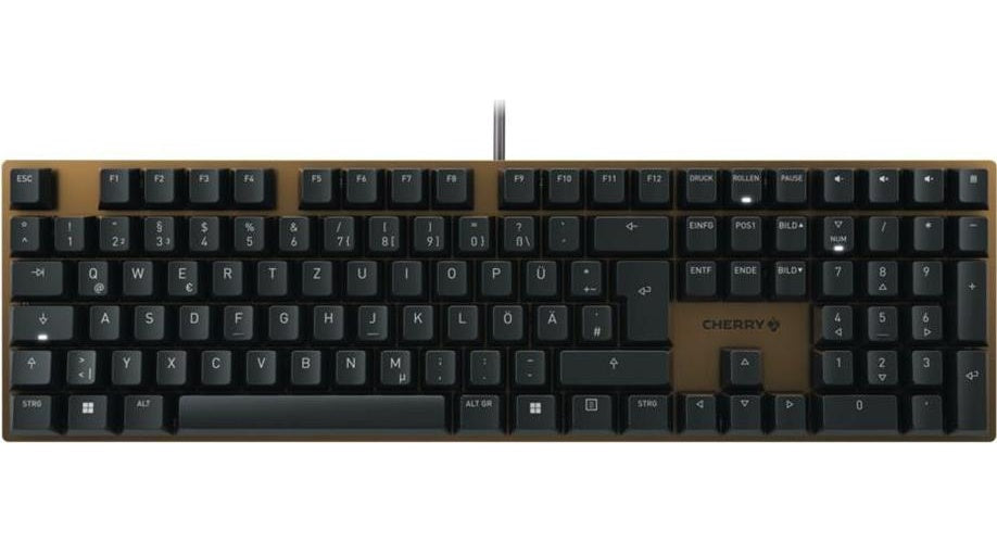 CHERRY KC 200 MX - Tastatur - USB - QWERTZ - Deutsch - Tastenschalter: CHERRY MX2A Silent Red - Schwarz, Bronze (G80-3950LHBDE-2) afbeelding 1