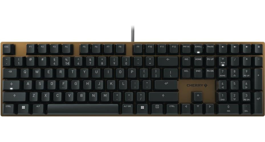 CHERRY KC 200 MX - Tastatur - USB - QWERTY - US mit Euro-Symbol - Tastenschalter: CHERRY MX2A Brown - Schwarz - plastikfreie Verpackung (G80-3950LIBEU-2) afbeelding 1