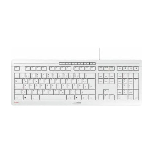 Cherry STREAM KEYBOARD JK-8500HU-0 USB Tastatur QWERTZ Ungarisch Weiß/Grau afbeelding 1
