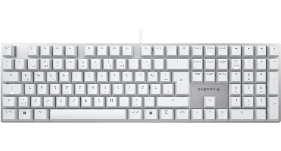 CHERRY KC 200 MX - Tastatur - USB - QWERTZ - Deutsch - Tastenschalter: CHERRY MX2A Brown - weiß - plastikfreie Verpackung (G80-3950LIBDE-1) afbeelding 1