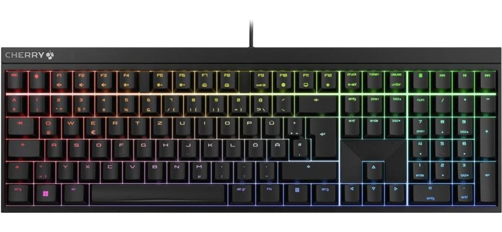 CHERRY MX 2.0S - Tastatur - 100% - full size - Hintergrundbeleuchtung - USB - QWERTZ - Deutsch - Tastenschalter: CHERRY MX2A Red - Schwarz (G80-3821LJBDE-2) afbeelding 1