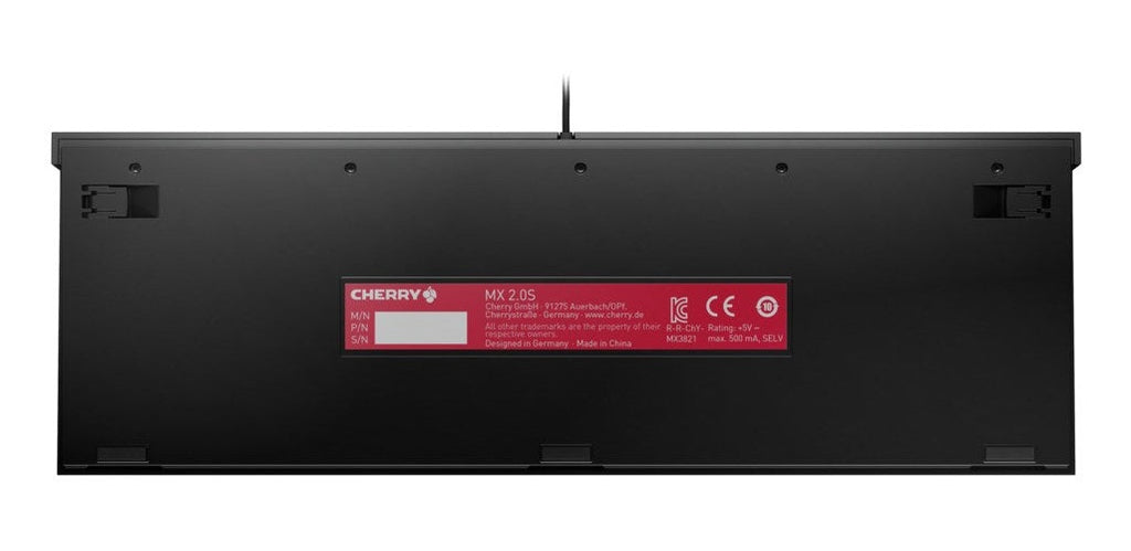 CHERRY MX 2.0S - Tastatur - 100% - full size - Hintergrundbeleuchtung - USB - QWERTZ - Deutsch - Tastenschalter: CHERRY MX2A Red - Schwarz (G80-3821LJBDE-2) afbeelding 5