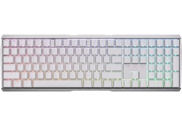 CHERRY XTRFY MX 3,0S - Tastatur - 100% - full size - Hintergrundbeleuchtung - kabellos - USB, 2,4 GHz, Bluetooth 5,2 - QWERTZ - Deutsch - Tastenschalter: CHERRY MX2A Red - weiß (G80-3872LJBDE-0) afbeelding 1