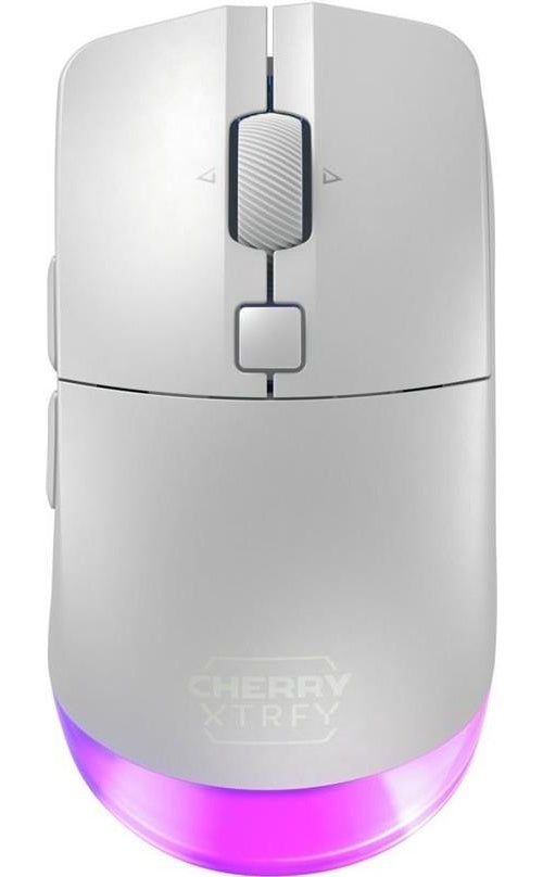 CHERRY Xtrfy M50 - Maus - ergonomisch - optisch - 5 Tasten - kabellos, kabelgebunden - 2,4 GHz, Bluetooth 5,2 - kabelloser Empfänger (USB) - weiß (JW-5000-0) afbeelding 1