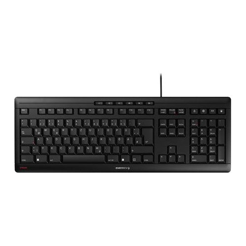 CHERRY STREAM KEYBOARD - Tastatur - 100% - full size - USB - QWERTY - Portugiesisch - Tastenschalter: CHERRY SX - Schwarz/Grau (JK-8500PO-2) afbeelding 1