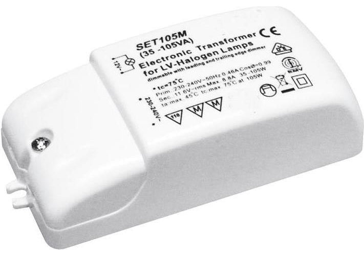 EUROLITE ETD-35105, 12V/ 35-105VA, weiß Elektronischer Trafo dimmbar (51402275) afbeelding 1