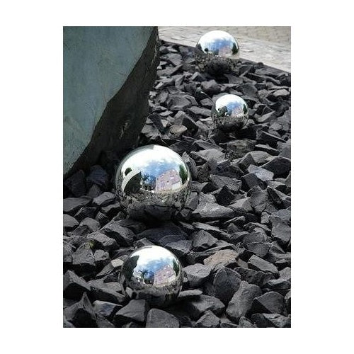 EUROPALMS Dekokugel 10cm, silber 4x (83501262) afbeelding 1
