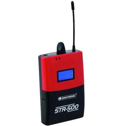 Omnitronic STR-500 - Tragbar (Bodypack-Empfänger) - Ultrahochfrequenz (UHF) - Fixed - 863 - 865 MHz - 20 - 20000 Hz - 32 Ohm (14013220) afbeelding 1