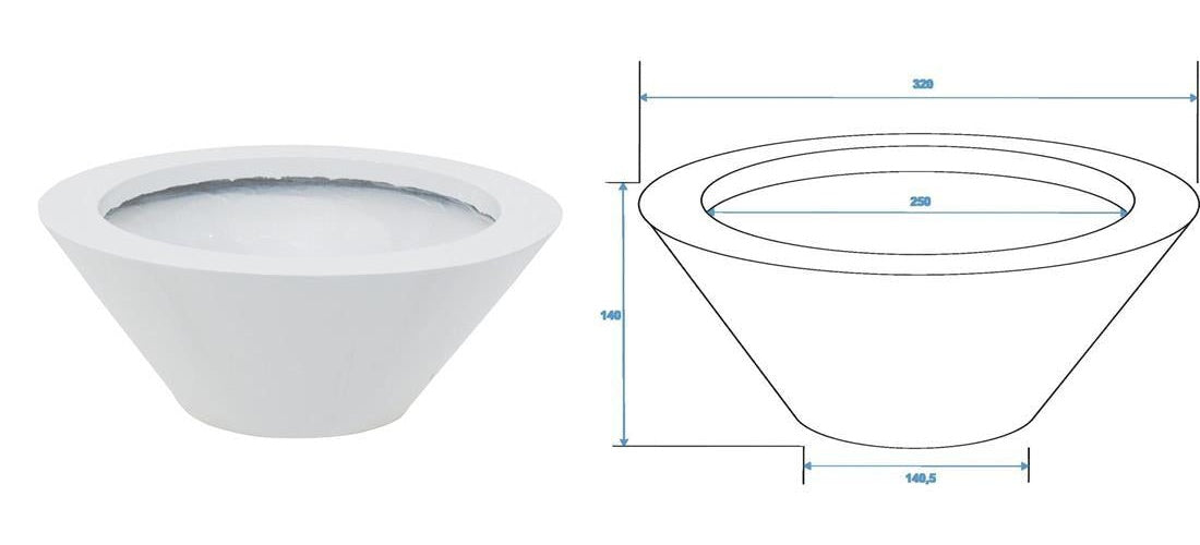 EUROPALMS LEICHTSIN BOWL-15, weiß, glänzend (83011822) afbeelding 1