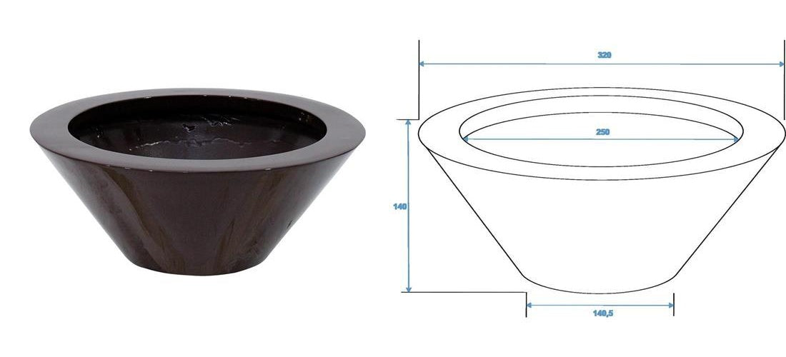 EUROPALMS LEICHTSIN BOWL-15, braun, glänzend (83011825) afbeelding 1