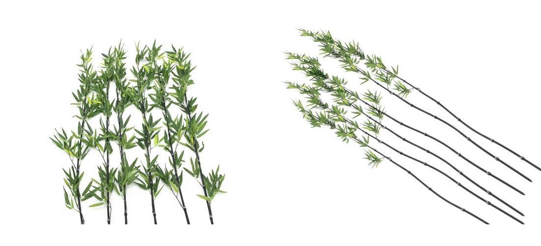 EUROPALMS Bambusstab mit Blättern, künstlich, 180cm, 6er Pack (82509260) afbeelding 1
