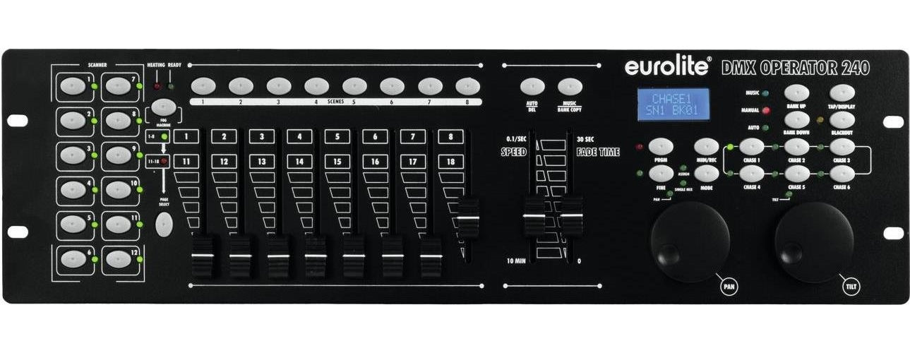 Eurolite DMX Controller DMX OPERATOR 240 20-Kanal 48,30cm (19") -Bauform (70064518) afbeelding 1