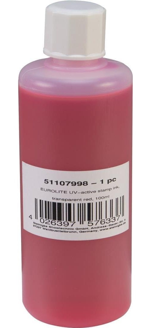 EUROLITE UV-aktive Stempelfarbe, transparent rot, 100ml (51107998) - 4026397576337 - image 1