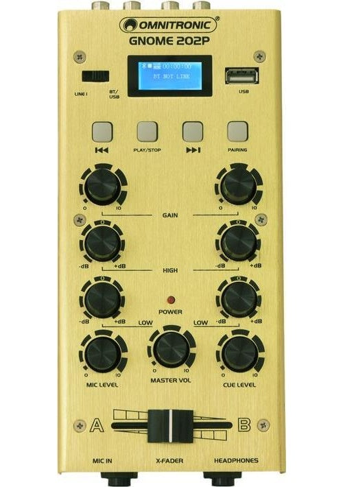 OMNITRONIC GNOME-202P Mini-Mixer gold (10006887) afbeelding 1