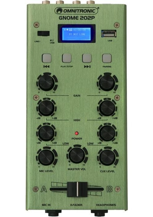 OMNITRONIC GNOME-202P Mini-Mixer grün (10006889) afbeelding 1