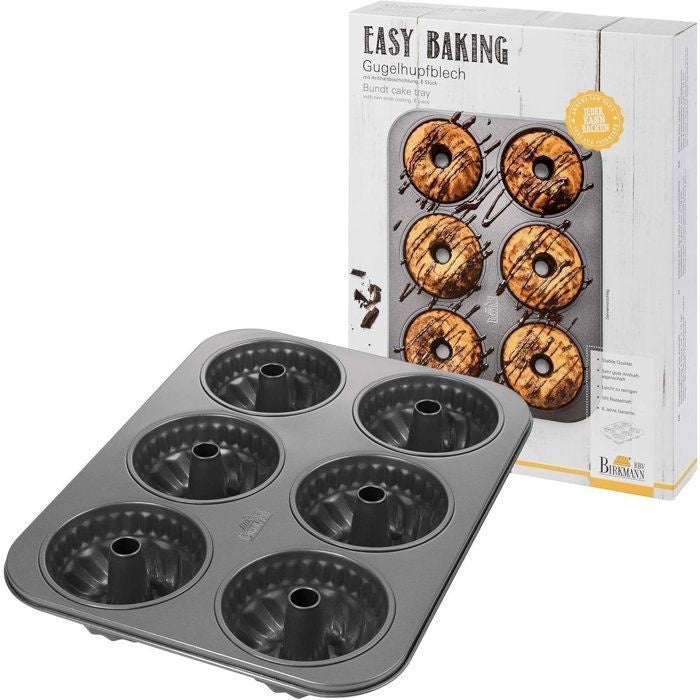Plaque de cuisson cake - BIRKMANN - EASY BAKING - Acier carbone - Anti adhésif - Ø10 cm, 35 x 27 x 5 cm afbeelding 1