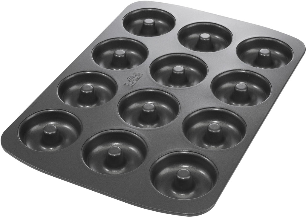 Plaque a cuisson pour donuts  - BIRKMANN - EASY BAKING - Acier carbone - Anti adhésif - 12 moules - Ø7cm, 37 x 26 x 2 cm afbeelding 1