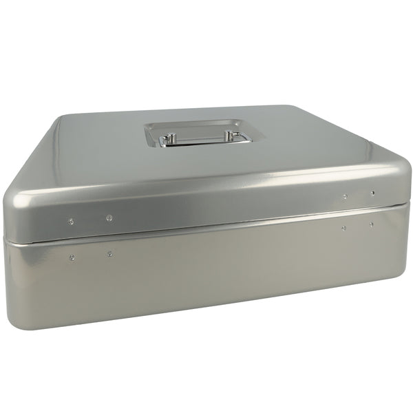 Westcott Cash Box AC-E51002-ZI 301x242x91mm Silver-grey with 5 Compartments