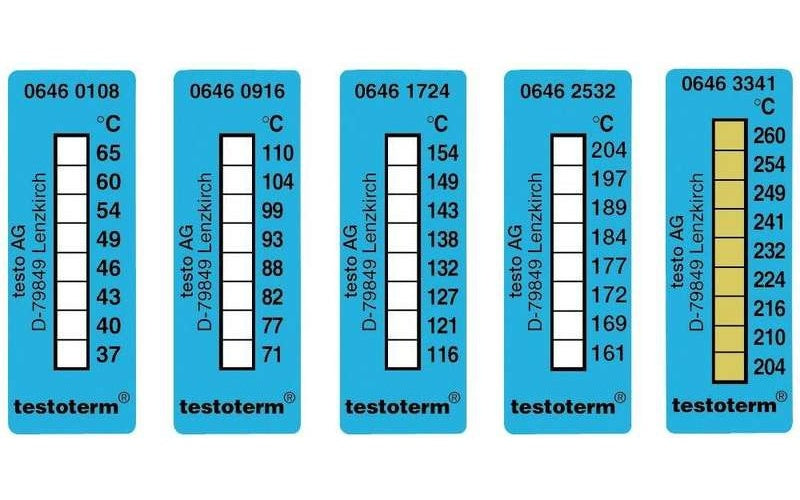 TESTO Temperatur-Messstreifen 50 x 18 mm (0646 0108) afbeelding 1