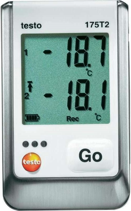 TESTO 175 T2 Temperatur-Datenlogger, Messschreiber, 1 Mio Messwerte, -35 bis +55 °C intern -40 bis + (0572 1752) afbeelding 1